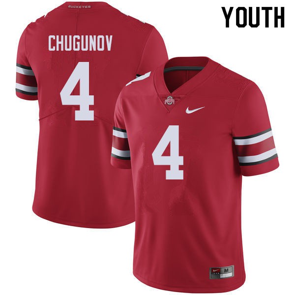 Ohio State Buckeyes #4 Chris Chugunov Youth Player Jersey Red